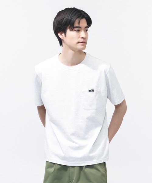 NEW BALANCE(ニューバランス)の「【別注】ニューバランス New Balance シューパッチリラックスTシャツ 限定コラボ(Tシャツ/カットソー・メンズ・グレー/エメラルド/ブラック/ホワイト・M/L/LL/S)」の6枚目の写真
