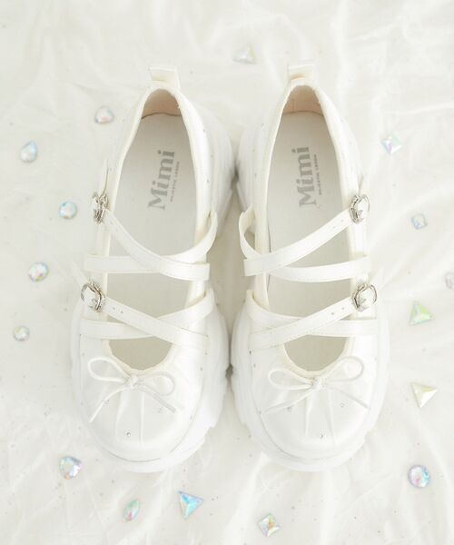 MAJESTIC LEGON（マジェスティックレゴン）の「キラキラサテンバレエスニーカー（スニーカー・レディース・アイボリー/ピンク/ブラック・LARGE/MEDIUM/SMALL/X-LARGE）」の13枚目の写真