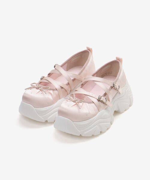 MAJESTIC LEGON（マジェスティックレゴン）の「キラキラサテンバレエスニーカー（スニーカー・レディース・アイボリー/ピンク/ブラック・LARGE/MEDIUM/SMALL/X-LARGE）」の17枚目の写真