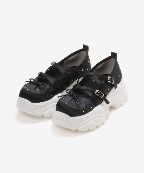 MAJESTIC LEGON（マジェスティックレゴン）の「キラキラサテンバレエスニーカー（スニーカー・レディース・アイボリー/ピンク/ブラック・LARGE/MEDIUM/SMALL/X-LARGE）」の18枚目の写真