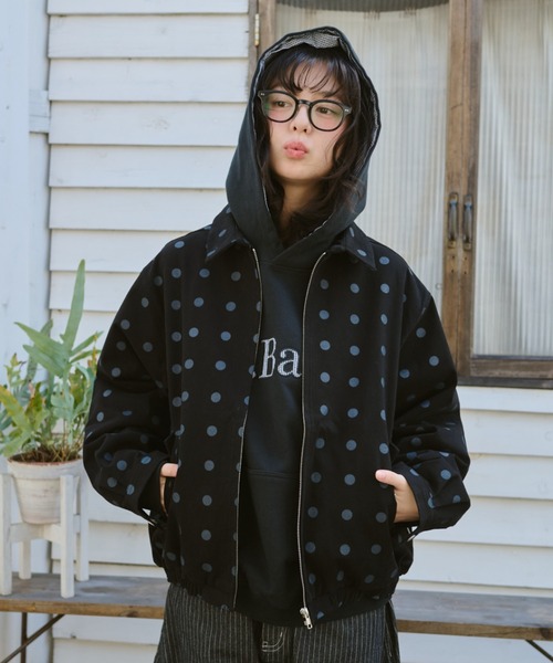 BROKEN BASE(ブロークンベース)の「Cotton Swing Top Jacket / コットンスイングトップ(ブルゾン・メンズ・ネイビー/ブラック・MEDIUM/LARGE)」の6枚目の写真