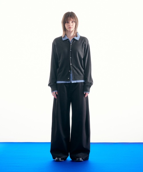 SELLE GLANT（セレグランテ）の「DUNGAREE DESIGN TUCK WIDE PANTS/ダンガリーデザインタックワイドパンツ（スラックス・メンズ・ダークブラウン/ブラック/インディゴブルー・LARGE/MEDIUM/SMALL）」の13枚目の写真