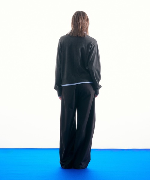 SELLE GLANT（セレグランテ）の「DUNGAREE DESIGN TUCK WIDE PANTS/ダンガリーデザインタックワイドパンツ（スラックス・メンズ・ダークブラウン/ブラック/インディゴブルー・LARGE/MEDIUM/SMALL）」の18枚目の写真