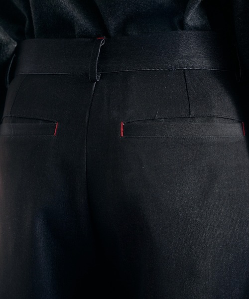 SELLE GLANT（セレグランテ）の「DUNGAREE DESIGN TUCK WIDE PANTS/ダンガリーデザインタックワイドパンツ（スラックス・メンズ・ダークブラウン/ブラック/インディゴブルー・LARGE/MEDIUM/SMALL）」の21枚目の写真