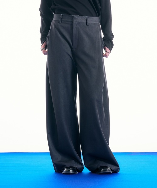 SELLE GLANT（セレグランテ）の「DUNGAREE DESIGN TUCK WIDE PANTS/ダンガリーデザインタックワイドパンツ（スラックス・メンズ・ダークブラウン/ブラック/インディゴブルー・LARGE/MEDIUM/SMALL）」の22枚目の写真