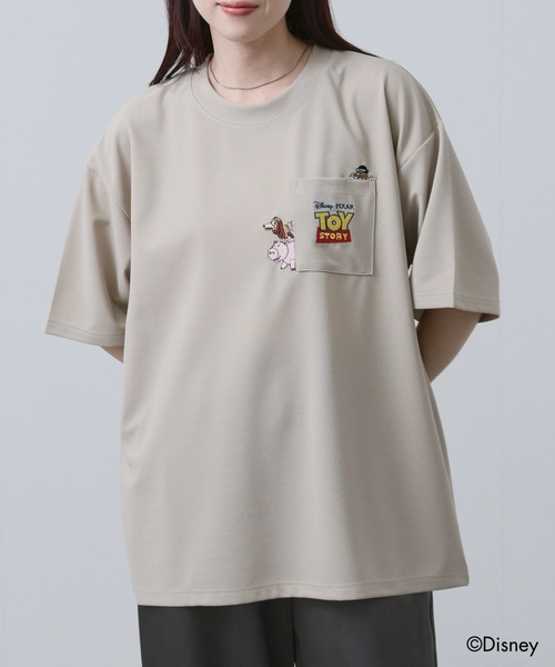 PIXAR / トイ・ストーリー ポケット刺繍 Tシャツ（Tシャツ/カットソー