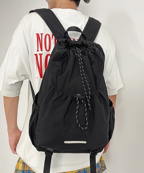 Teem Store(チームストア)の「大容量 アウトポケットバックパック(バックパック/リュック・レディース・グリーン/ブラック/グレー・F)」の5枚目の写真