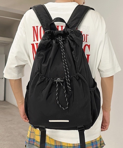 Teem Store(チームストア)の「大容量 アウトポケットバックパック(バックパック/リュック・レディース・グリーン/ブラック/グレー・F)」の6枚目の写真
