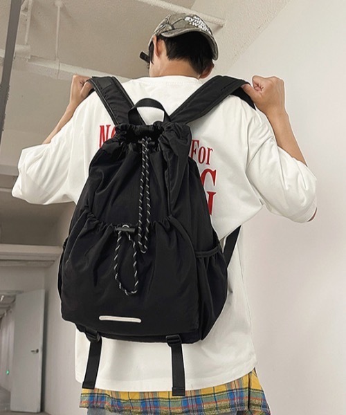 Teem Store(チームストア)の「大容量 アウトポケットバックパック(バックパック/リュック・レディース・グリーン/ブラック/グレー・F)」の9枚目の写真