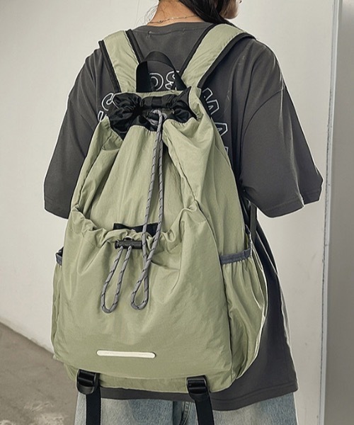 Teem Store(チームストア)の「大容量 アウトポケットバックパック(バックパック/リュック・レディース・グリーン/ブラック/グレー・F)」の21枚目の写真