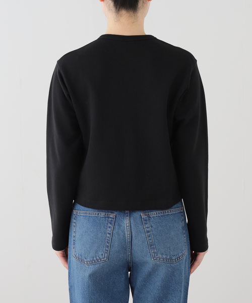 ORCIVAL(オーシバル)の「ORCIVAL/オーシバル スナップカーディガン OR-C0435(Tシャツ/カットソー・レディース・アイボリー/ブラック・FREE)」の4枚目の写真