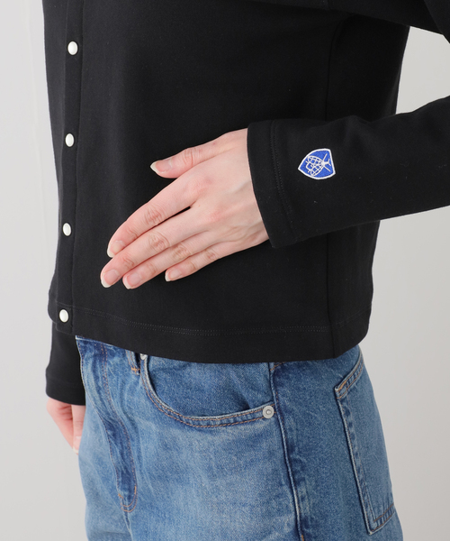 ORCIVAL(オーシバル)の「ORCIVAL/オーシバル スナップカーディガン OR-C0435(Tシャツ/カットソー・レディース・アイボリー/ブラック・FREE)」の6枚目の写真