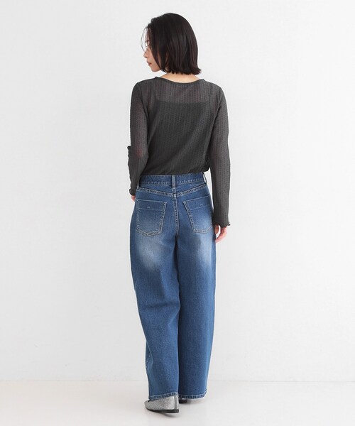 OPAQUE.CLIP(オペークドットクリップ)の「ラッセルレーストップス【洗濯機OK】(Tシャツ/カットソー・レディース・チャコールグレー/ホワイト・38/40/42)」の17枚目の写真