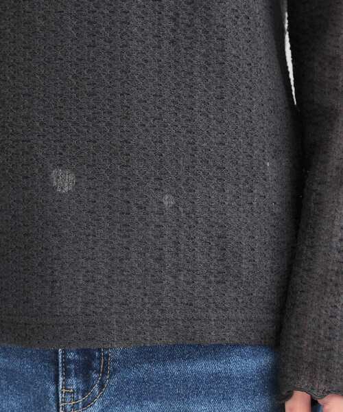 OPAQUE.CLIP(オペークドットクリップ)の「ラッセルレーストップス【洗濯機OK】(Tシャツ/カットソー・レディース・チャコールグレー/ホワイト・38/40/42)」の10枚目の写真