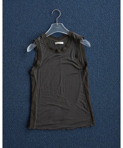 anuke（アンヌーク）の「Bicolor Tank Top（タンクトップ・レディース・アイボリー/チャコールグレー・FREE）」の16枚目の写真