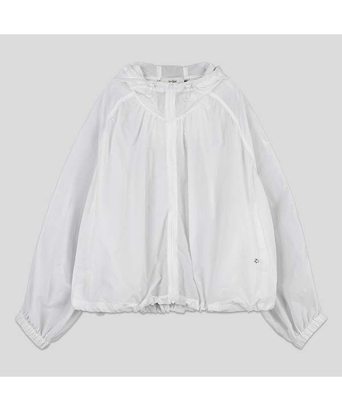 ATELIER NAIN(アトリエナイン)の「YU SHIRRING OVERSIZED JUMPER (JP-604)(ブルゾン・レディース・ホワイト/グレー・FREE)」の2枚目の写真