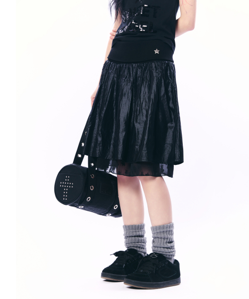SETUP-EXE(セットアップイーエックスイー)の「CHIFFON LAYERED SKIRT / BLACK(スカート・レディース・その他・OS)」の1枚目の写真