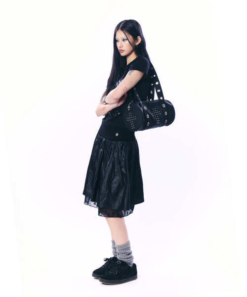 SETUP-EXE(セットアップイーエックスイー)の「CHIFFON LAYERED SKIRT / BLACK(スカート・レディース・その他・OS)」の4枚目の写真