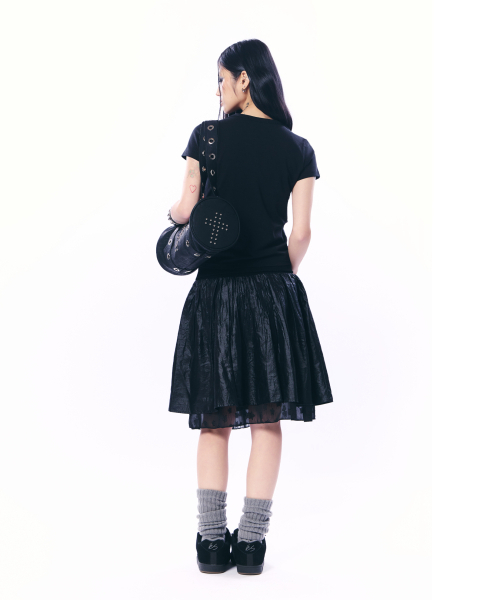 SETUP-EXE(セットアップイーエックスイー)の「CHIFFON LAYERED SKIRT / BLACK(スカート・レディース・その他・OS)」の6枚目の写真