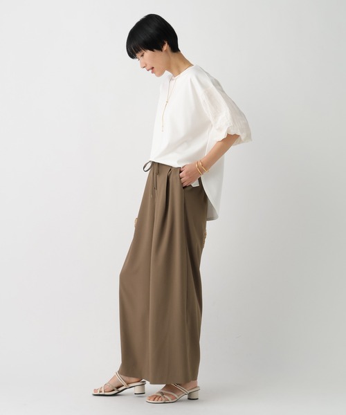 Elura（エルーラ）の「ドレスアップ袖コンプルオーバー/643321（Tシャツ/カットソー・レディース・ホワイト/ネイビー/ライトブルー・LARGE/MEDIUM）」の6枚目の写真