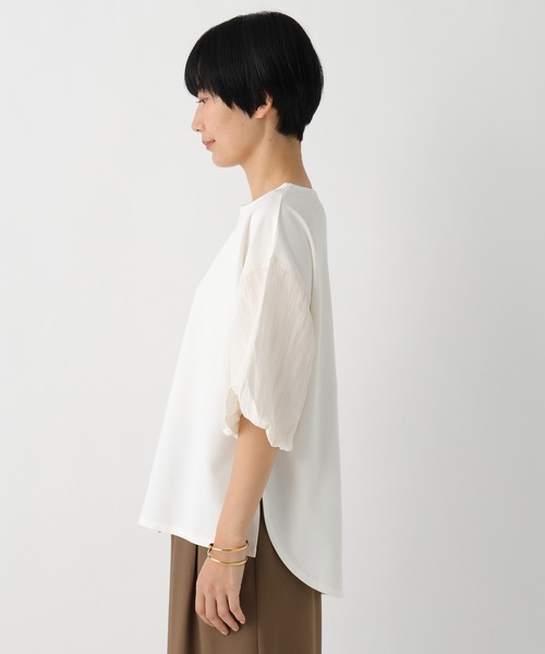 Elura（エルーラ）の「ドレスアップ袖コンプルオーバー/643321（Tシャツ/カットソー・レディース・ホワイト/ネイビー/ライトブルー・LARGE/MEDIUM）」の16枚目の写真