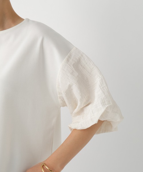 Elura（エルーラ）の「ドレスアップ袖コンプルオーバー/643321（Tシャツ/カットソー・レディース・ホワイト/ネイビー/ライトブルー・LARGE/MEDIUM）」の20枚目の写真