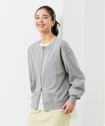 Right-on（ライトオン）の「【HONEYSUCKLE ROSE】サマスウェ ジップカーディガン (極薄素材 / ダブルジップ / リラックス感)（パーカー）」