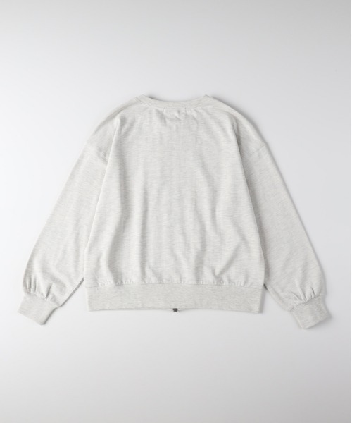 Right-on（ライトオン）の「【HONEYSUCKLE ROSE】サマスウェ ジップカーディガン (極薄素材 / ダブルジップ / リラックス感)（パーカー・レディース・オフホワイト/グレー/ブラック・L/M）」の4枚目の写真