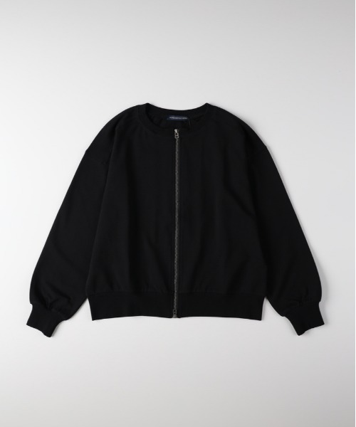 Right-on（ライトオン）の「【HONEYSUCKLE ROSE】サマスウェ ジップカーディガン (極薄素材 / ダブルジップ / リラックス感)（パーカー・レディース・オフホワイト/グレー/ブラック・L/M）」の11枚目の写真