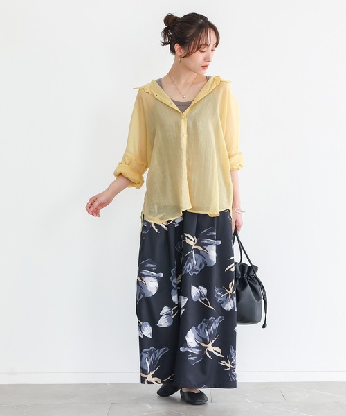 n'OrLABEL（ノアールレーベル）の「花柄ガウチョパンツ（その他パンツ・レディース・ブルー/ブラック・2/1）」の7枚目の写真