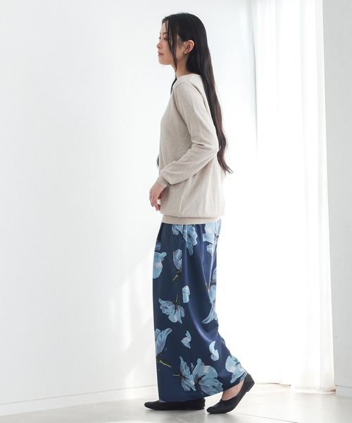 n'OrLABEL（ノアールレーベル）の「花柄ガウチョパンツ（その他パンツ・レディース・ブルー/ブラック・2/1）」の11枚目の写真