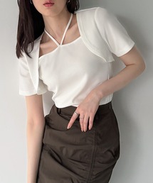 レイヤード風リブトップス