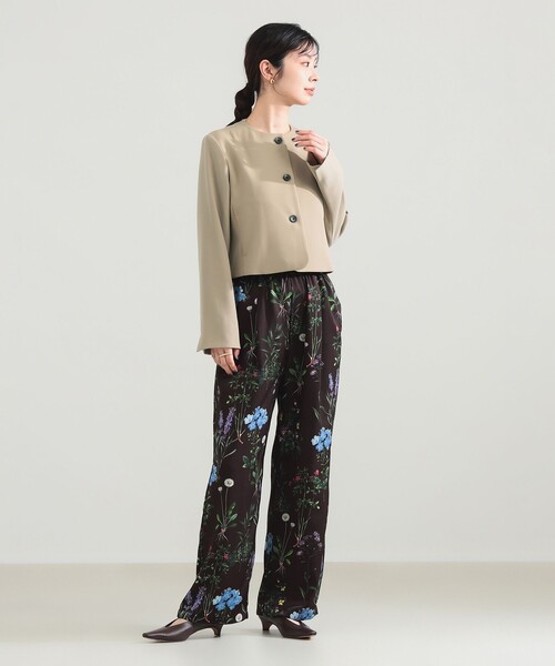 Demi-Luxe BEAMS(デミルクス ビームス)の「【8/6値下げ】クロップド クルーネック ジャケット(その他アウター・レディース・ブラック/ベージュ・36/38)」の10枚目の写真