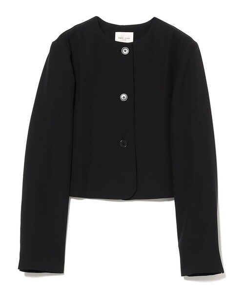Demi-Luxe BEAMS(デミルクス ビームス)の「【8/6値下げ】クロップド クルーネック ジャケット(その他アウター・レディース・ブラック/ベージュ・36/38)」の13枚目の写真