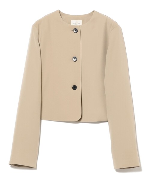 Demi-Luxe BEAMS(デミルクス ビームス)の「【8/6値下げ】クロップド クルーネック ジャケット(その他アウター・レディース・ブラック/ベージュ・36/38)」の17枚目の写真