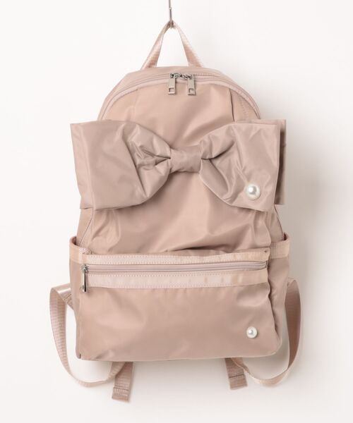 KATHARINE ROSS（キャサリンロス）の「【KATHARINE ROSS】【a-jolie/アジョリー】BIGリボンパールバックパック（バックパック/リュック・レディース・ブラック/ベージュ・MEDIUM）」の2枚目の写真
