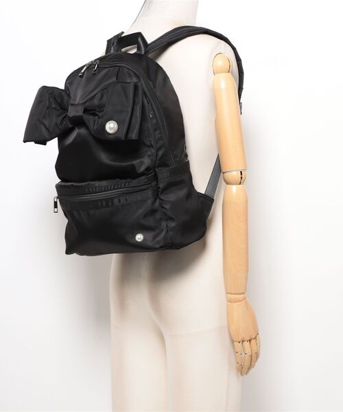 KATHARINE ROSS（キャサリンロス）の「【KATHARINE ROSS】【a-jolie/アジョリー】BIGリボンパールバックパック（バックパック/リュック・レディース・ブラック/ベージュ・MEDIUM）」の6枚目の写真