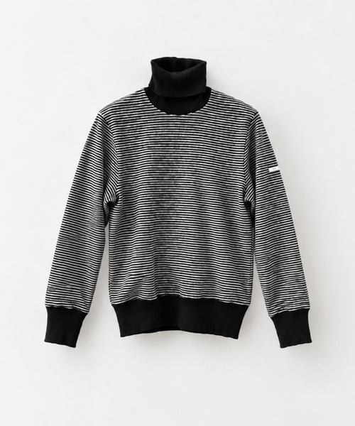 CANAL JEAN(キャナルジーン)の「PICCADILLY ファインボーダージャージータートルネックロンT(Tシャツ/カットソー・レディース・ブラック系その他・ONE SIZE)」の1枚目の写真