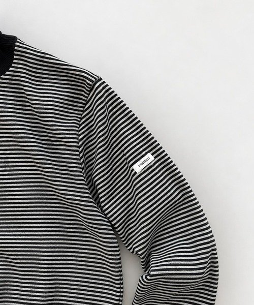 CANAL JEAN(キャナルジーン)の「PICCADILLY ファインボーダージャージータートルネックロンT(Tシャツ/カットソー・レディース・ブラック系その他・ONE SIZE)」の3枚目の写真