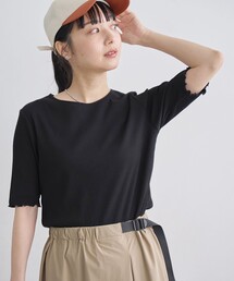 メロークルー 半袖リブTシャツ