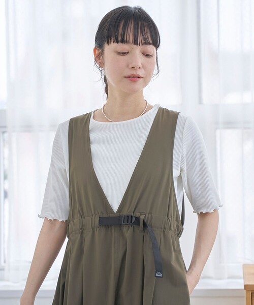 coen(コーエン)の「メロークルー 半袖リブTシャツ(Tシャツ/カットソー・レディース・オフホワイト/ブラック/その他1/その他2・M/L)」の7枚目の写真