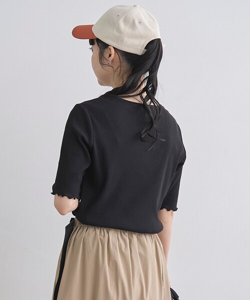 coen(コーエン)の「メロークルー 半袖リブTシャツ(Tシャツ/カットソー・レディース・オフホワイト/ブラック/その他1/その他2・M/L)」の13枚目の写真