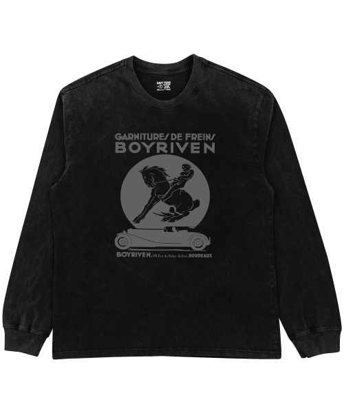 NAVYTEAM(ネイビーチーム)の「BOYRIVEN ピグメントダイロングTシャツ(Tシャツ/カットソー・レディース・ブラック×グレー/ブラック×ホワイト・1/2/3)」の3枚目の写真