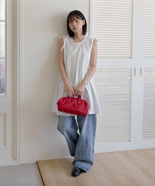 UNE MANSION(ユヌマンション)の「ショルダーリボンティアードワンピース(Tシャツ/カットソー・レディース・ブラック/アイボリー/スカイブルー・FREE)」の20枚目の写真