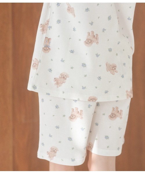 【CALNAMUR×PEACHJOHN】 あざとHARAマキパジャマ 腹巻き付き◎肌ざわりの良いコットン混生地】サーマルHARAマキ