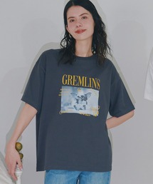 GREMLINS（グレムリン）GIZMO ギズモ フォトプリント＆刺繍 サガラ刺繍 バックプリント ビッグシルエットTシャツ/ユニセックス