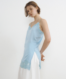 Delicate Satin Lace Bustier (soft aqua)