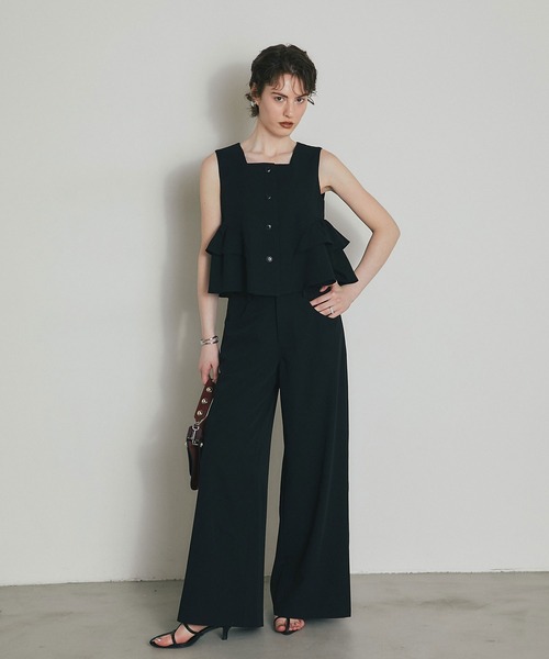 ARVELLIA(アルベリア)の「【セットアップ対応】FLATTERING EIDE PANTS(その他パンツ・レディース・ブラック/ストライプ・M)」の7枚目の写真