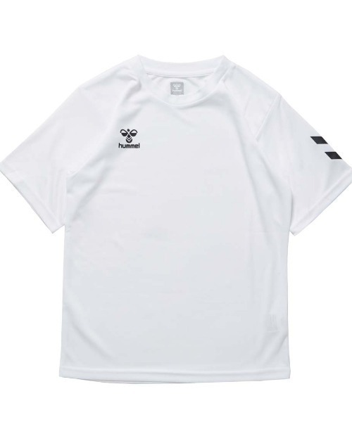 hummel(ヒュンメル)の「ヒュンメル hummel ジュニアワンポイントTシャツ(Tシャツ/カットソー・キッズ・ネイビー/ホワイト/ブラック・130cm/140cm/150cm/160cm)」の2枚目の写真