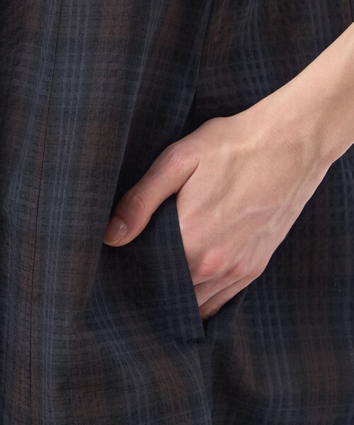 MACKINTOSH PHILOSOPHY(マッキントッシュ フィロソフィー)の「サッカーチェックフレアワンピース(ワンピース・レディース・ネイビー/ベージュ・38/36)」の10枚目の写真